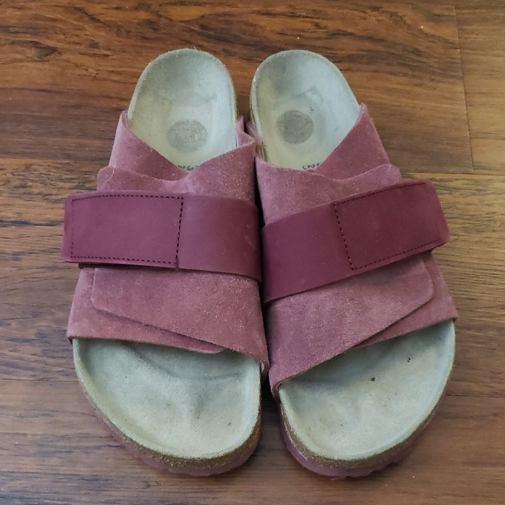 Birkenstock Women's Kyoto Nubuck Zinfandel Sandals Size 39 Wide Footbed - Picture 3 of 7